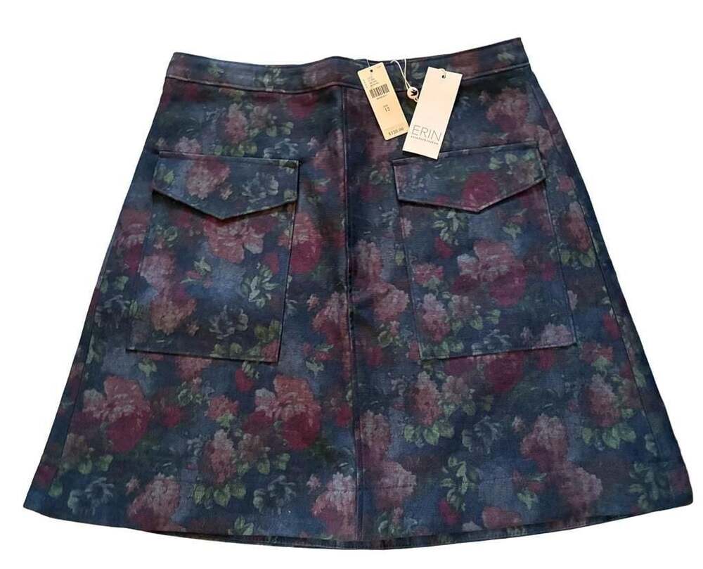 ERIN by Erin Fetherston Floral A-Line Mini Skirt – Size 12-NWT